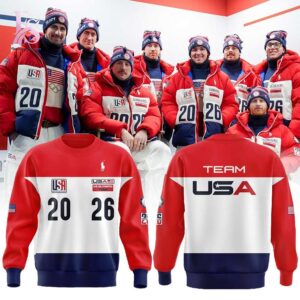 Trendy minimalist fashion piece showcased in Team USA 2026 Olympic Milano Cortina Hoodie 2 1 designed for versatile wardrobe styling