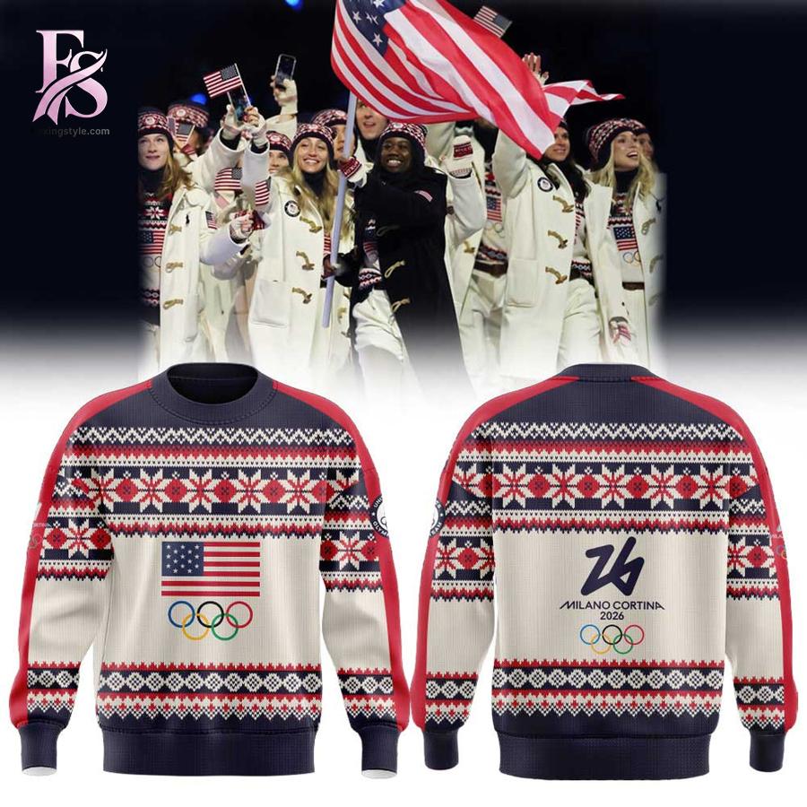 Stylish streetwear outfit featuring modern casual layering in Team USA 2026 Olympic Milano Cortina Hoodie 2 perfect for everyday fashion looks