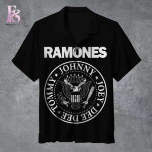 Trendy minimalist fashion piece showcased in The Ramones Band Hawaiian Shirt 1 designed for versatile wardrobe styling