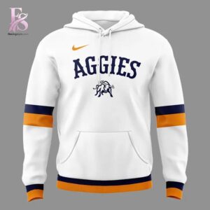 Clear visual showing the style of Utah State Aggies Basketball Spectrum Magic Uniform Hoodie 2.