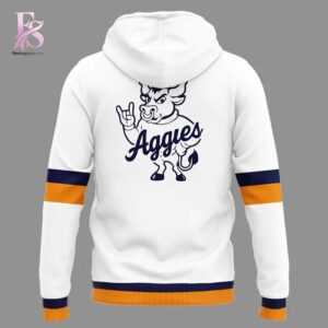 Clear visual showing the style of Utah State Aggies Basketball Spectrum Magic Uniform Hoodie 3.