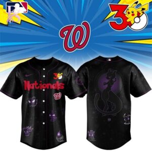 Eye catching apparel design perfect for trend focused outfits in Washington Nationals Pokemon 30th Anniversary 2026 Baseball Jersey 1