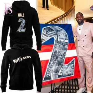 Clear visual showing the style of Washington Wizards John Wall Hoodie 1.
