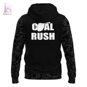 Clear visual showing the style of West Virginia Mountaineers Basketball Coal Rush Uniform Hoodie 3.