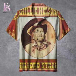 Trendy minimalist fashion piece showcased in Willie Nelson Red Headed Stranger Universal Hawaiian Shirt 1 designed for versatile wardrobe styling