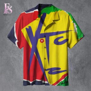 Clear product photo of XTC Band Drums and Wires Album Hawaiian Shirt 1 with modern design and everyday appeal.