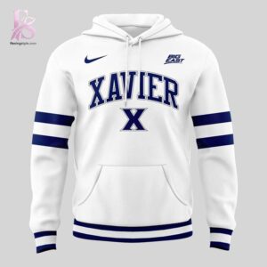 Everyday fashion product image featuring Xavier Basketball The Retros Uniform Hoodie 2.
