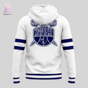 Everyday fashion product image featuring Xavier Basketball The Retros Uniform Hoodie 3.