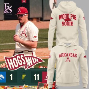 Trendy outfit showcased in 2026 Arkansas Razorbacks Uniform Shirt 2, combining contemporary fashion style with premium materials for a standout appearance.