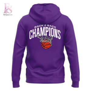 Wear it your way with 2026 Back 2 Back TCU Horned Frogs Women s Basketball Big 12 Conference Champions Hoodie 3.