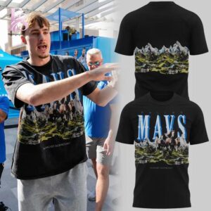 Detailed product image of 2026 Dallas Mavericks Cooper Flagg T Shirt 1 with eye-catching style and smooth finish.