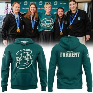 Detailed view of a fashionable apparel design in 2026 Seattle Torrent Megan Anna Rapinoe Shirt 2, capturing the texture, colors, and stylish elements of the garment.