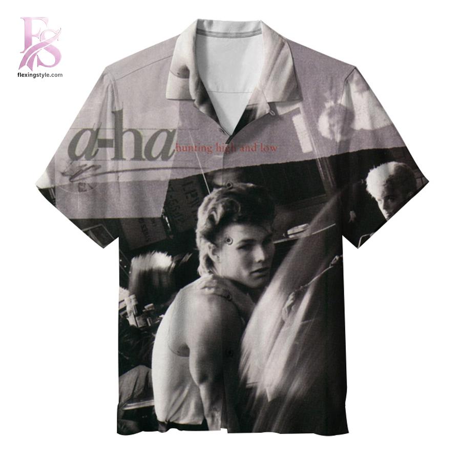 Unisex Hawaiian shirt designed with exotic floral motifs and comfortable relaxed silhouette – A ha Bunting High and Low Hawaiian Shirt 1