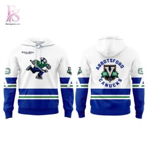 Clear product photo of Abbotsford Canucks Newest 5th Anniversary Uniform Hoodie 2 showing a stylish design and comfortable everyday look.