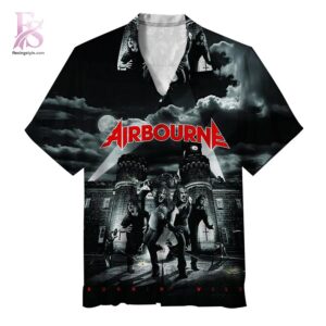 Trendy outfit showcased in Airbourne Runnin Wild Hawaiian Shirt 1, combining contemporary fashion style with premium materials for a standout appearance.