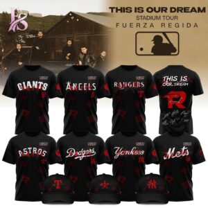 Elegant everyday fashion essential presented in All Team MLB Fuerza Regida This Is Our Dream Stadium Tour 2026 Shirt 1 suitable for relaxed and smart casual outfits