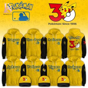 Elegant everyday fashion essential presented in All Team MLB Pokemon 30th Anniversary 2026 Hoodie 1 suitable for relaxed and smart casual outfits