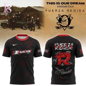 Casual outfit featuring Anaheim Ducks Fuerza Regida This is our Dream Stadium Tour 2026 Hoodie 3 with modern and comfortable design.