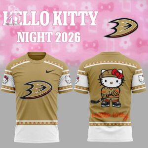 Modern fashion clothing displayed in Anaheim Ducks Hello Kitty Night 2026 Hoodie 3, designed for comfort, versatility, and effortless everyday style.