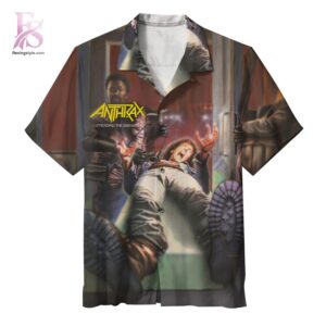 Unisex Hawaiian shirt designed with exotic floral motifs and comfortable relaxed silhouette – Anthrax Album Spreading the Disease Hawaiian Shirt 1