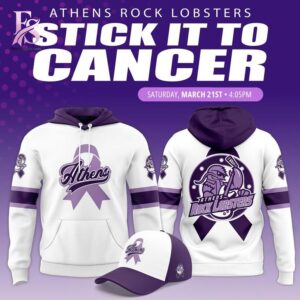 Bring new energy to your look with Athens Rock Lobsters Stick it to Cancer 2026 Hoodie 1.