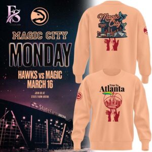 Casual outfit featuring Atlanta Hawks True To Atlanta 2026 Cream Hoodie 2 with modern and comfortable design.