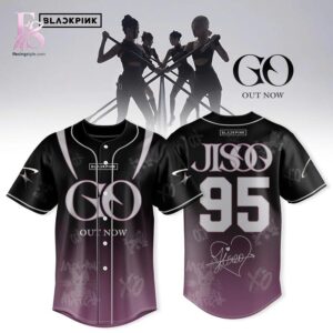Detailed product image of BLACKPINK GO OUT NOW Jisoo Baseball Jersey 1 with eye-catching style and smooth finish.
