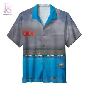 Beach-ready Hawaiian shirt with all-over tropical print and soft premium fabric – Blur The Ballad of Darren Hawaiian Shirt 1