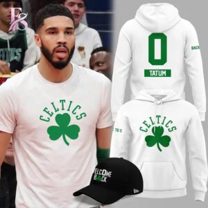 Trendy outfit showcased in Boston Celtics Jayson Tatum Back to 0 Hoodie 1, combining contemporary fashion style with premium materials for a standout appearance.