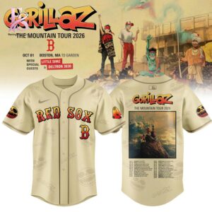 Bring new energy to your look with Boston Red Sox x Gorillaz The Mountain Tour 2026 Jersey 1.