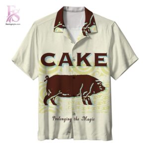 Beach-ready Hawaiian shirt with all-over tropical print and soft premium fabric – Cake Prolonging the Magic Hawaiian Shirt 1