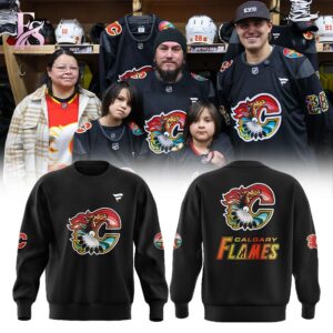 Detailed product image of Calgary Flames Indigenous Celebration 2026 Hoodie 4 with eye-catching style and smooth finish.