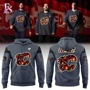 Casual outfit featuring Calgary Flames Our Black History Month 2026 Hoodie 1 with modern and comfortable design.