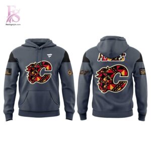 Casual outfit featuring Calgary Flames Our Black History Month 2026 Hoodie 2 with modern and comfortable design.