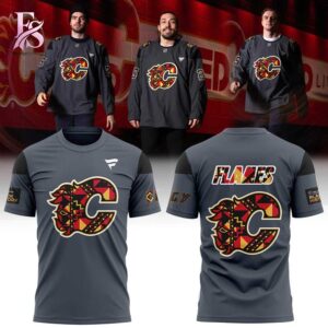 Casual outfit featuring Calgary Flames Our Black History Month 2026 Hoodie 3 with modern and comfortable design.