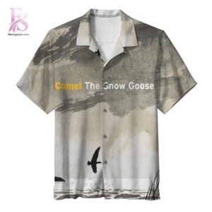 Stylish short-sleeve Hawaiian shirt ideal for summer parties and vacation outfits – Camel The Snow Goose Hawaiian Shirt 1