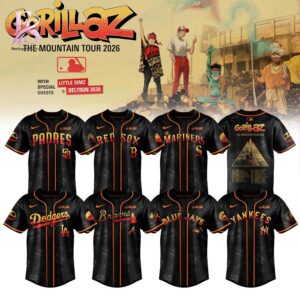 Bring new energy to your look with Choose Your MLB Team x Gorillaz The Mountain Tour 2026 Jersey 1.
