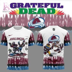 Elegant everyday fashion essential presented in Colorado Avalanche Grateful Dead Shirt 1 suitable for relaxed and smart casual outfits