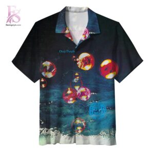 Beach-ready Hawaiian shirt with all-over tropical print and soft premium fabric – Deep Purple Who Do We Think We Are Hawaiian Shirt 1
