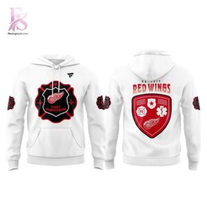 Clear product photo of Detroit Red Wings First Responders Night 2026 Hoodie 2 showing a stylish design and comfortable everyday look.