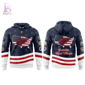 Clear product photo of Detroit Red Wings Military Appreciation 2026 Hoodie 2 showing a stylish design and comfortable everyday look.