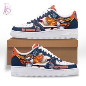 Modern fashion clothing displayed in Detroit Tigers mascot Air Force Shoes 2, designed for comfort, versatility, and effortless everyday style.