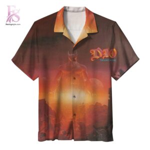 Unisex Hawaiian shirt designed with exotic floral motifs and comfortable relaxed silhouette – Dio The Last in Line Hawaiian Shirt 1