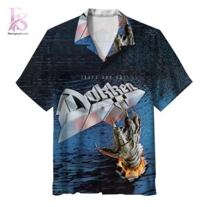 Unisex Hawaiian shirt designed with exotic floral motifs and comfortable relaxed silhouette – Dokken Tooth and Nail Hawaiian Shirt 1