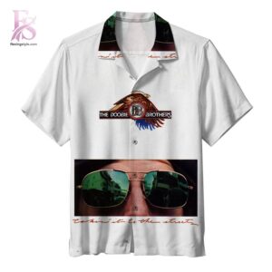 Stylish short-sleeve Hawaiian shirt ideal for summer parties and vacation outfits – Doobie Brothers Takin It to the Streets Hawaiian Shirt 1