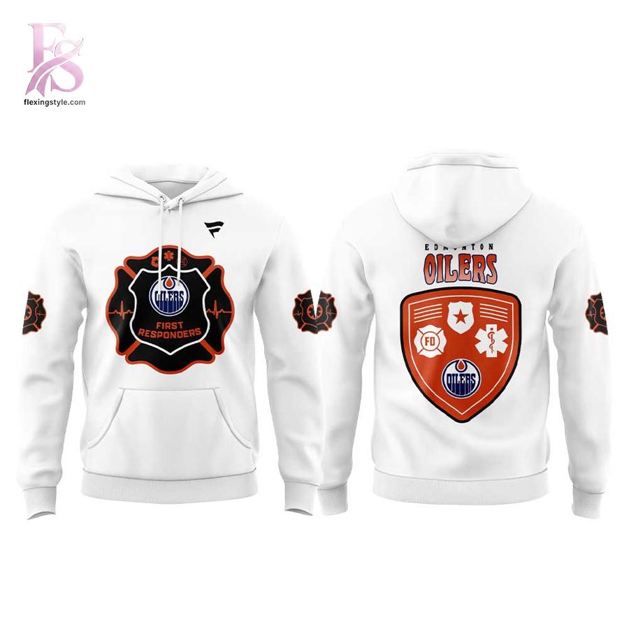 Wear it your way with Edmonton Oilers First Responders Night 2026 Hoodie 2.