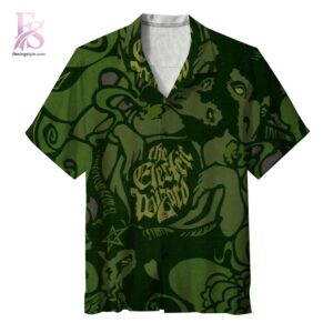 Stylish short-sleeve Hawaiian shirt ideal for summer parties and vacation outfits – Electric Wizard The Sun Has Turned to Black Hawaiian Shirt 1