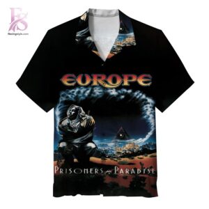 Stylish short-sleeve Hawaiian shirt ideal for summer parties and vacation outfits – Europe Prisoners in Paradise Hawaiian Shirt 1