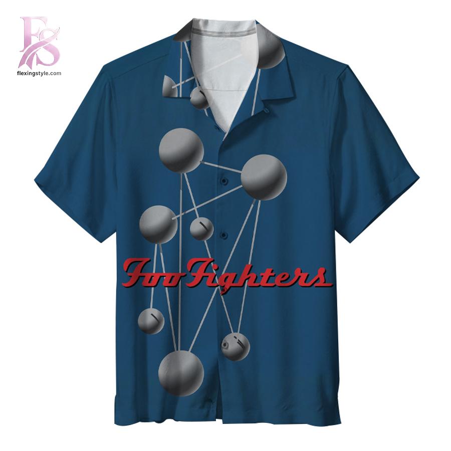 Trendy outfit showcased in Foo Fighters The Colour and the Shape Hawaiian Shirt 1, combining contemporary fashion style with premium materials for a standout appearance.