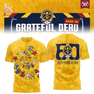 Bring new energy to your look with Grateful Dead 60 Years Denver Nuggets Hoodie 2.